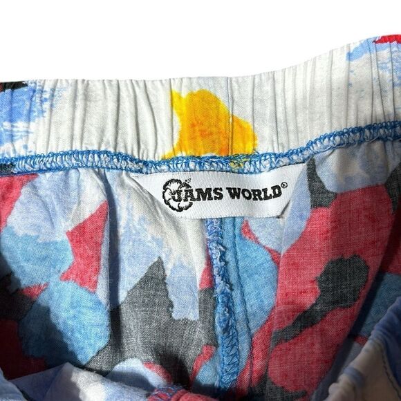 Jams world wide leg floral colorful artsy art to wear dopamine maximalist pants - Picture 2 of 5